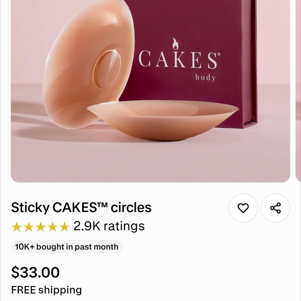 CAKES Body Adhesive Sticky Circles - Nude